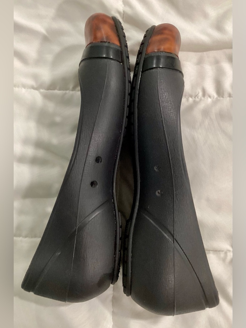 Crocs Women's Size 8 Gianna Alice Black Ballet Flats W/Tortoiseshell Toe-RETIRED - Picture 9 of 11